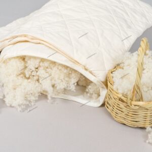 Yün Yastık kapitone kılıf ile beraber (2 Adet) %100 Doğal Merinos Yünü